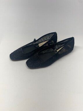 Dolce Vita Womens Reyes Crystal Ballet Flats Black Mesh Black Rhinestone Sz 10